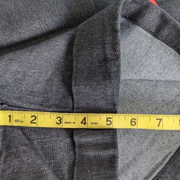 Miss Demeanor Button Cuffed Dark Wash Denim Stretchy Mid Rise Jean Shorts- sz 16 - Picture 12 of 12